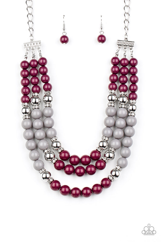 Paparazzi BEAD Your Own Drum Purple Short Necklace - P2ST-PRXX-084XX