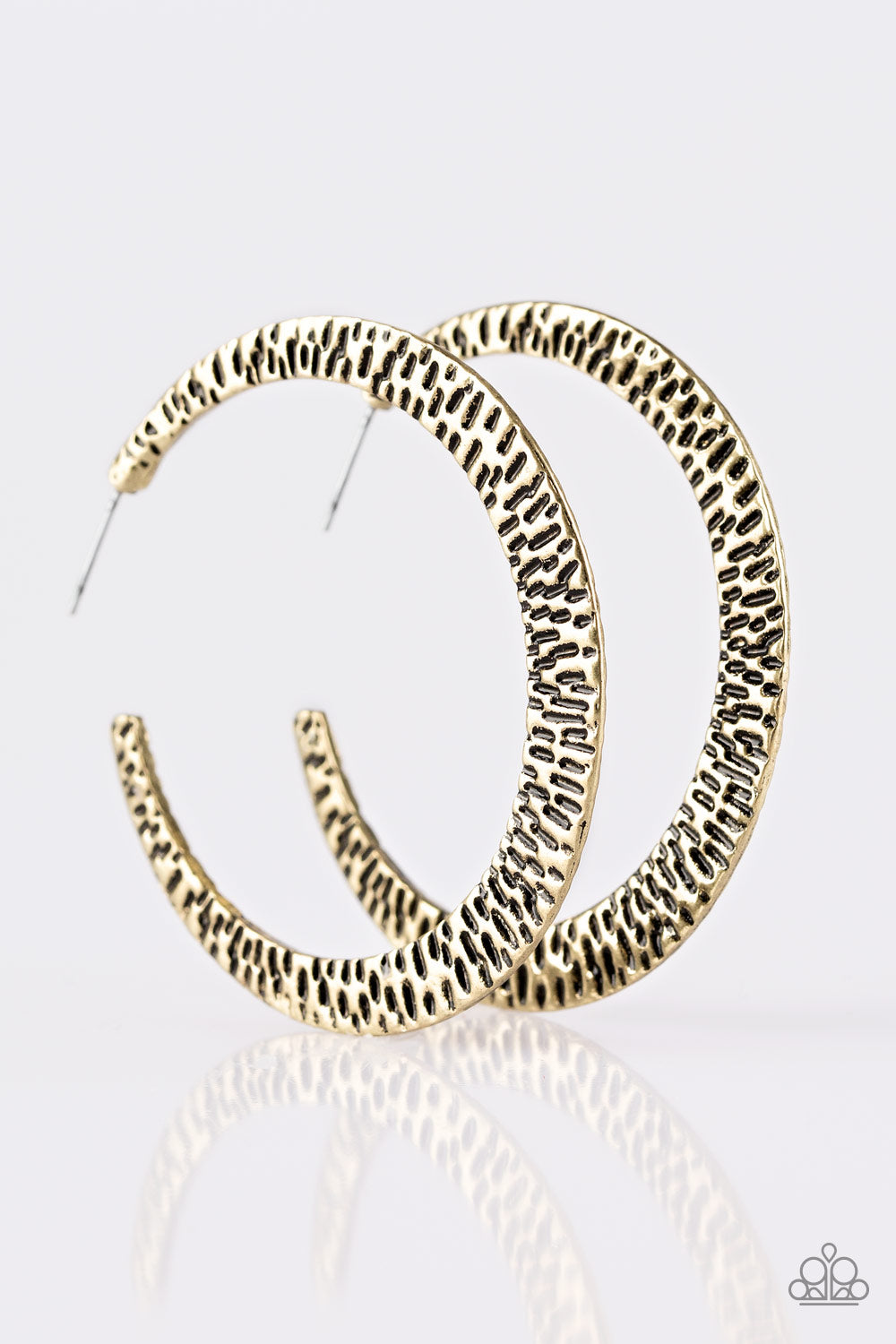 Paparazzi BEAST Friends Forever Brass Post Hoop Earrings - P5HO-BRXX-057XX