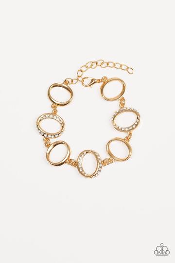 Paparazzi Beautiful Inside and Out Gold Clasp Bracelet