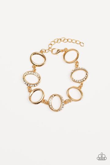 Paparazzi Beautiful Inside and Out Gold Clasp Bracelet