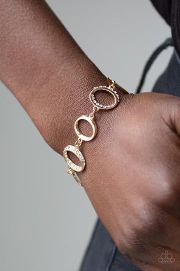 Paparazzi Beautiful Inside and Out Gold Clasp Bracelet