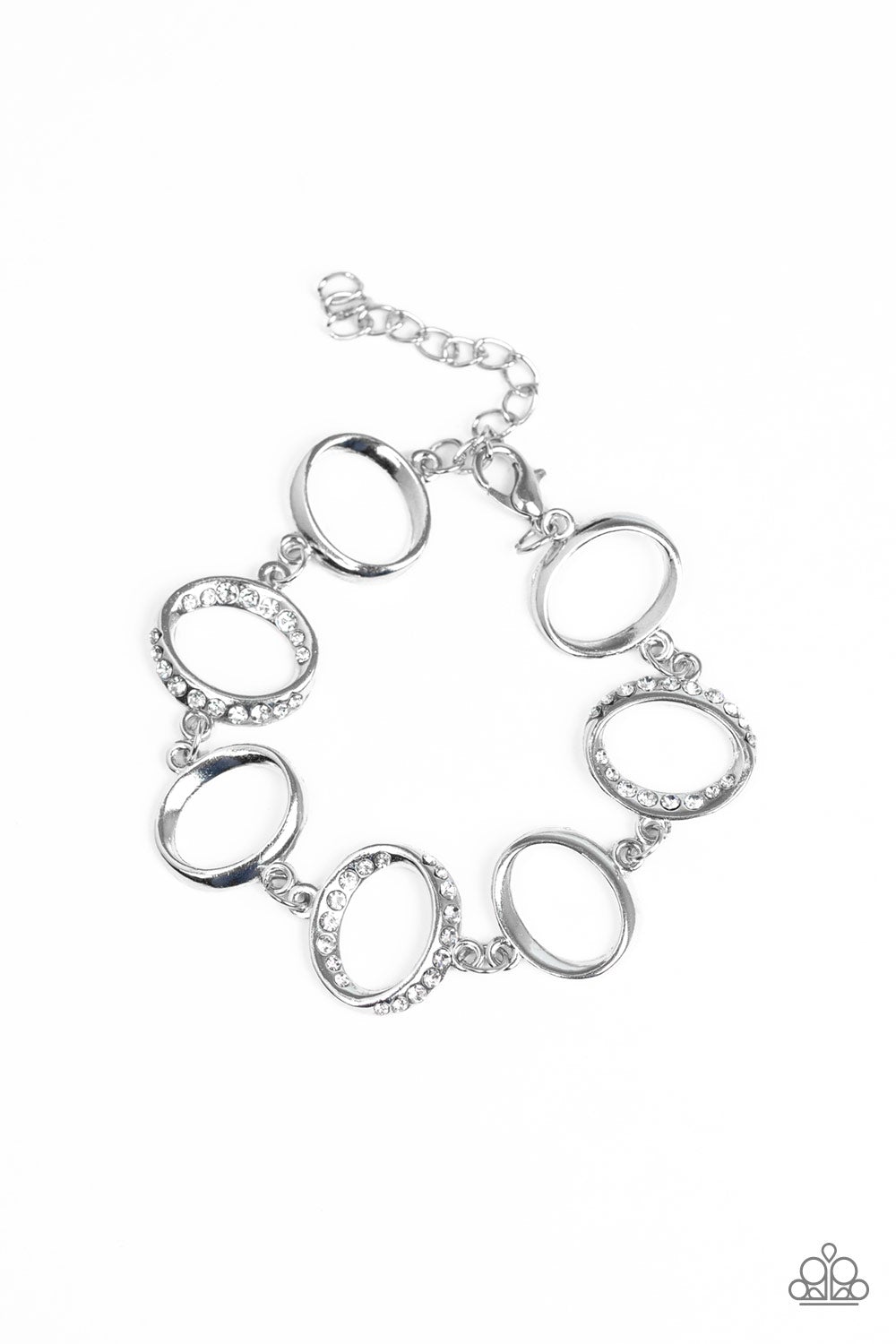 Paparazzi Beautiful Inside and Out White Clasp Bracelet - P9RE-WTXX-295NM