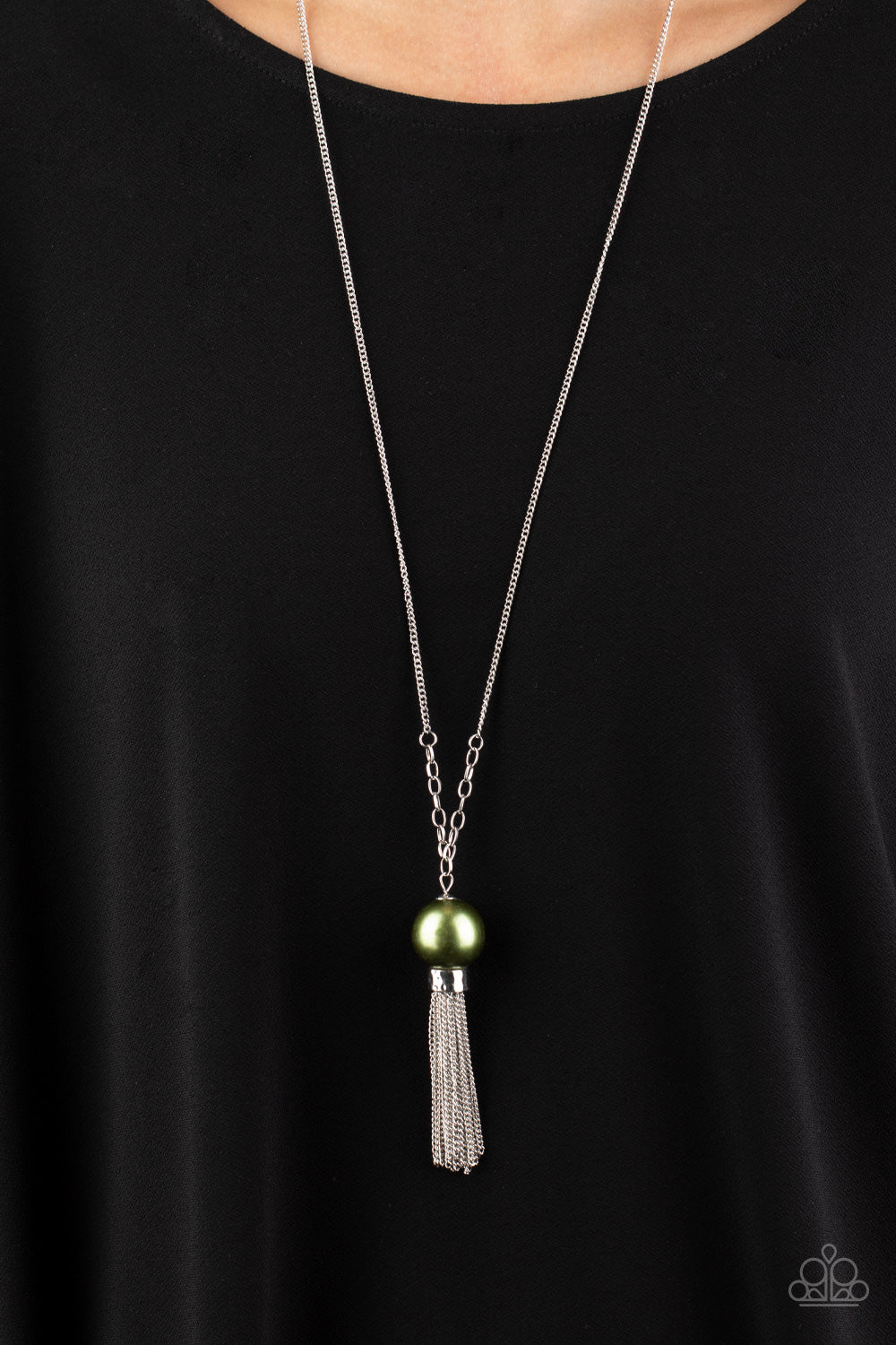 Paparazzi Belle Of The BALLROOM Green Long Necklace
