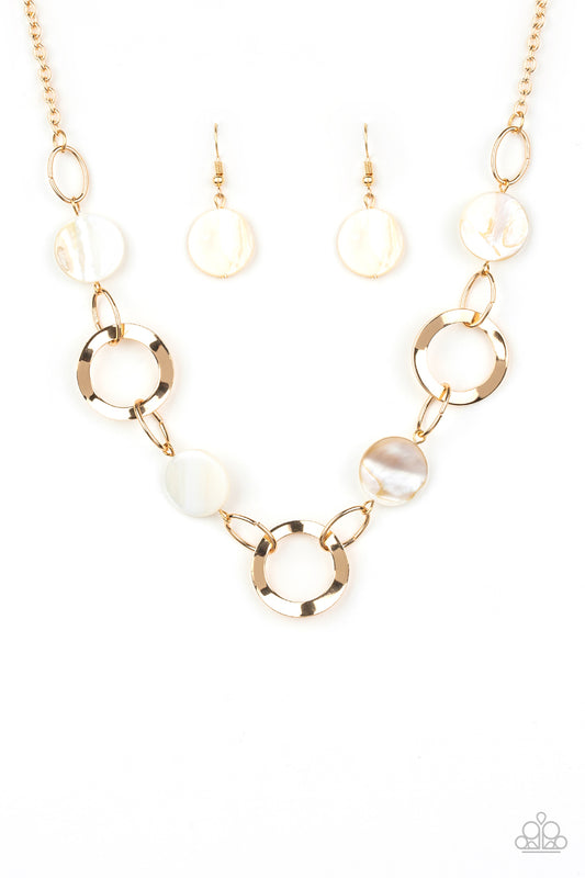 Paparazzi Bermuda Bliss Gold Short Necklace