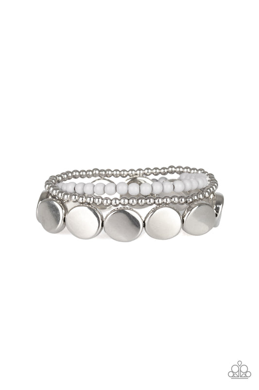 Paparazzi Beyond The Basics Silver Stretch Bracelet