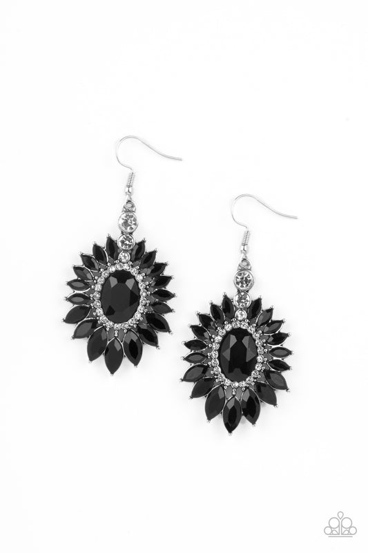 Paparazzi Big Time Twinkle Black Fishhook Earrings