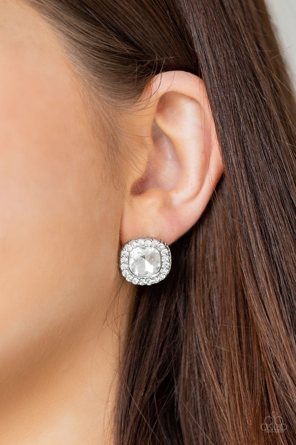 Paparazzi Bling-tastic! White Post Earrings