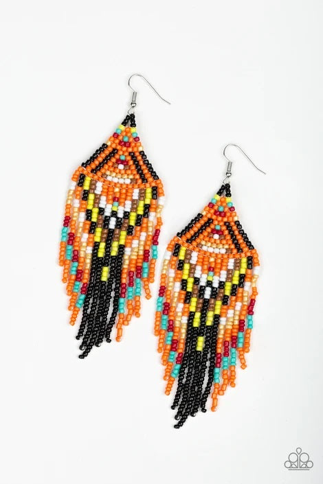 Paparazzi Boho Blast Black Fishhook Earrings