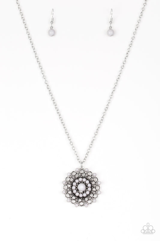 Paparazzi Boho Bonanza Silver Long Necklace