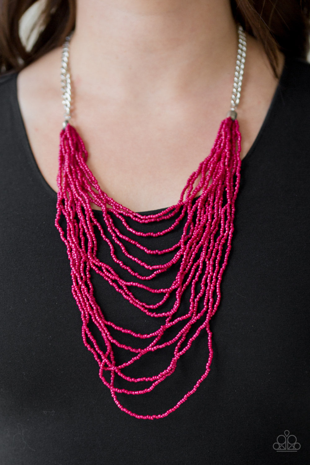 Paparazzi Bora Bombora Pink Long Necklace