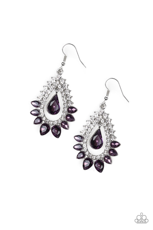 Paparazzi Boss Brilliance Purple Fishhook Earrings