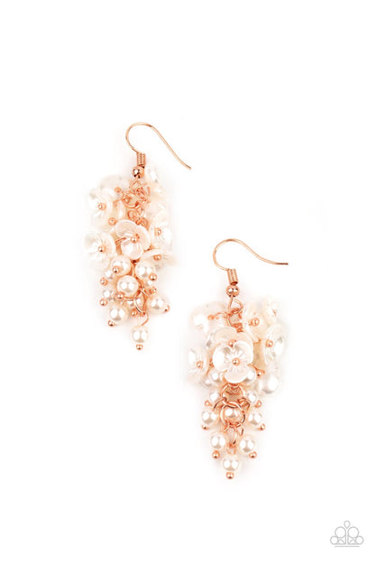 Paparazzi Bountiful Bouquets Copper Fishhook Earrings