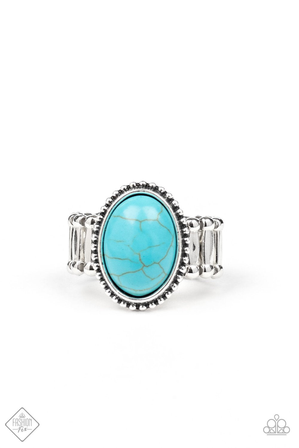 Paparazzi Bountiful Deserts Blue Stone Ring - Fashion Fix Simply Santa Fe March 2020
