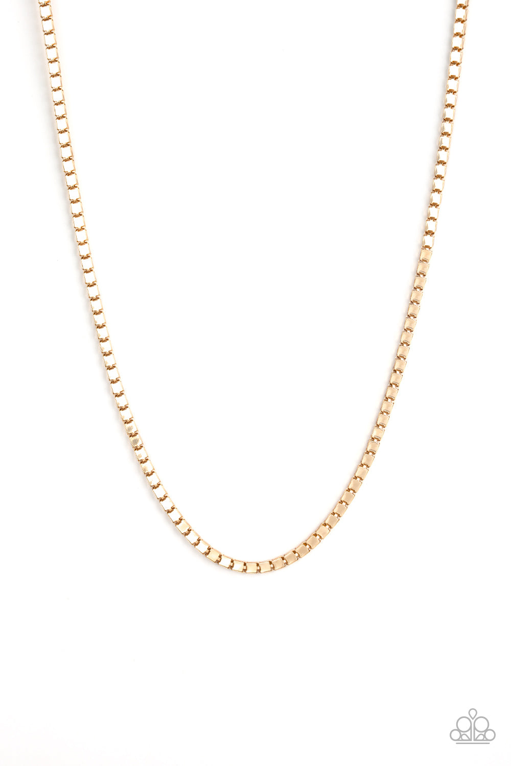 Paparazzi Boxed In Gold Men's Short Necklace