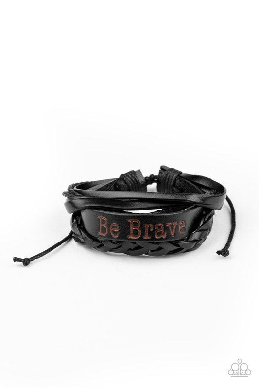 Paparazzi Brave Soul Black Sliding Knot Bracelet