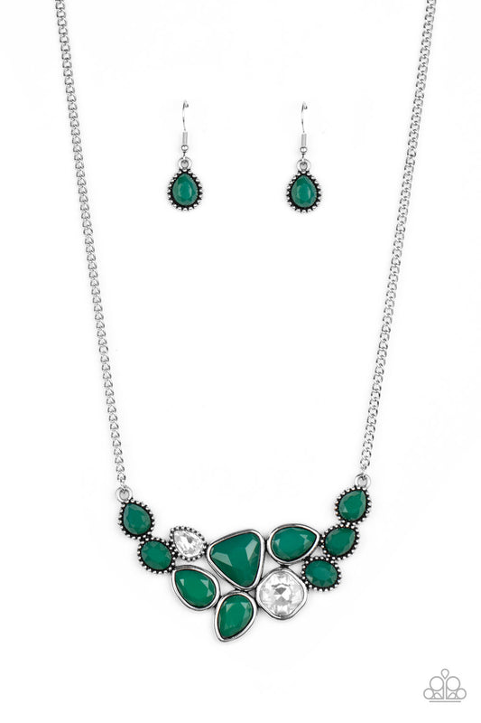 Paparazzi Breathtaking Brilliance Green Short Necklace