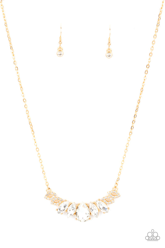 Paparazzi Bride-To-BEAM Gold Short Necklace