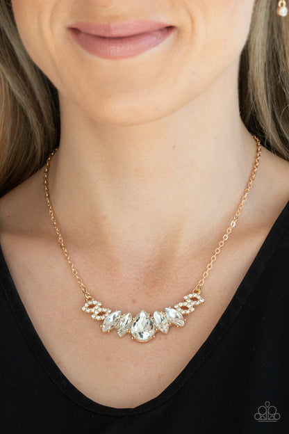 Paparazzi Bride-To-BEAM Gold Short Necklace