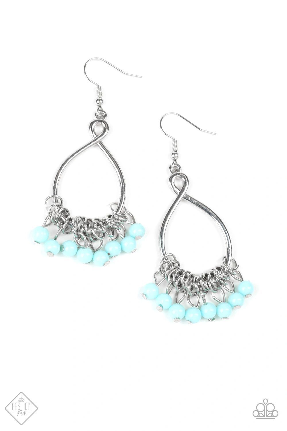 Paparazzi Broadway Babe Blue Fishhook Earrings  - Fashion Fix Glimpses of Malibu June 2019