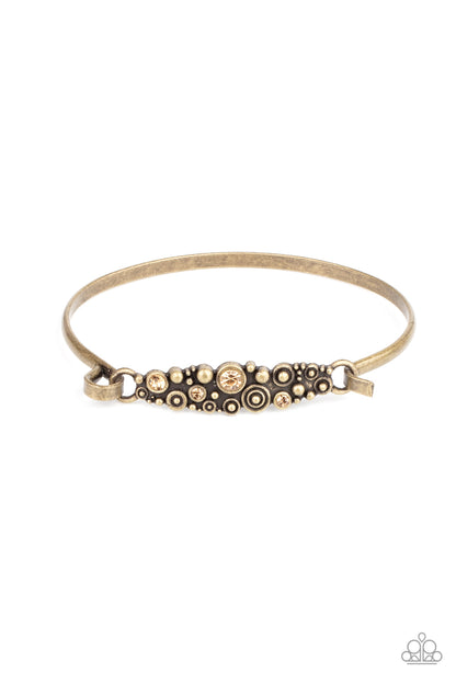 Paparazzi Bubbling Whimsy Brass Hinged Cuff Bracelet