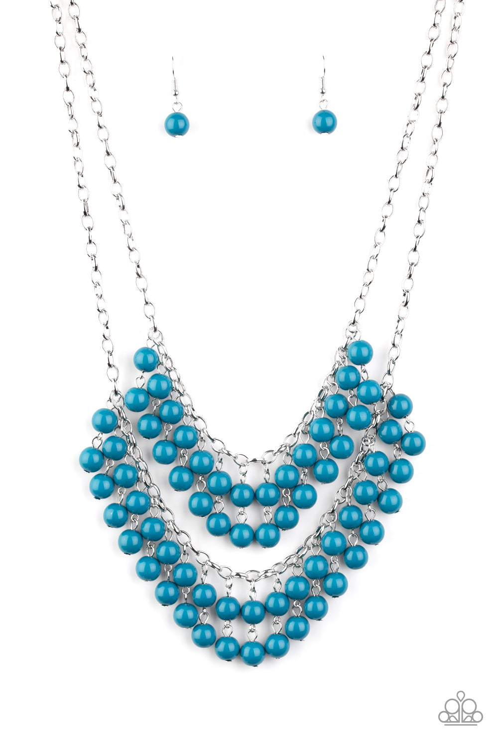 Paparazzi Bubbly Boardwalk Blue Short Necklace