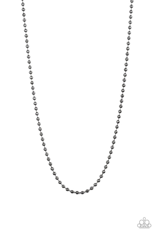 Paparazzi Cadet Casual Black Men's Long Necklace