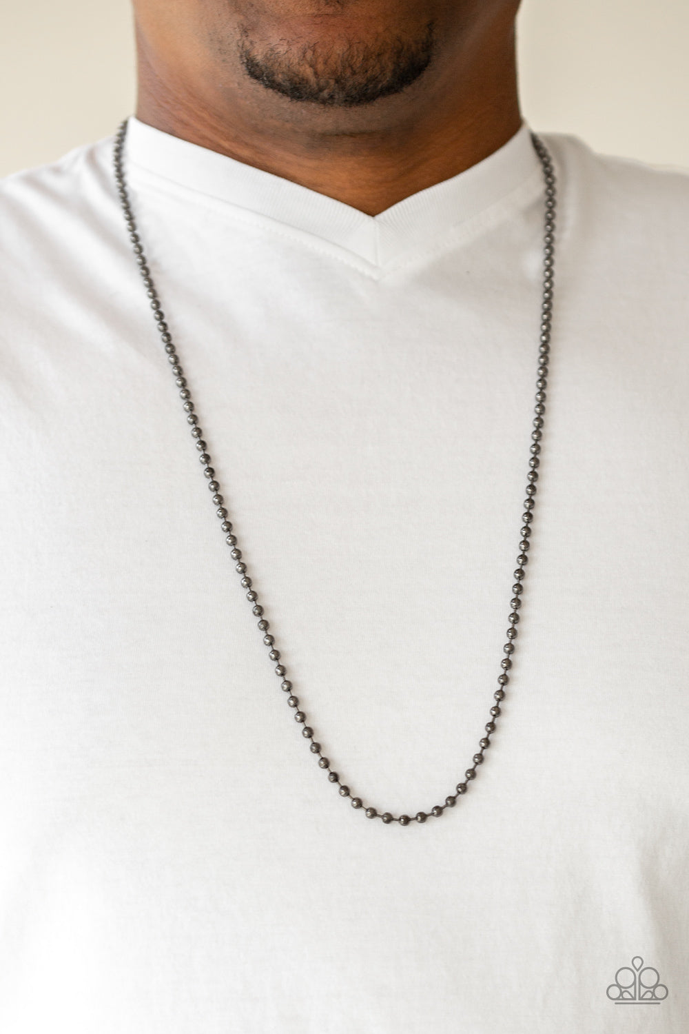 Paparazzi Cadet Casual Black Men's Long Necklace