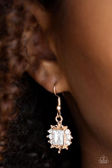 Paparazzi Can't Stop The REIGN Gold Fishhook Earrings