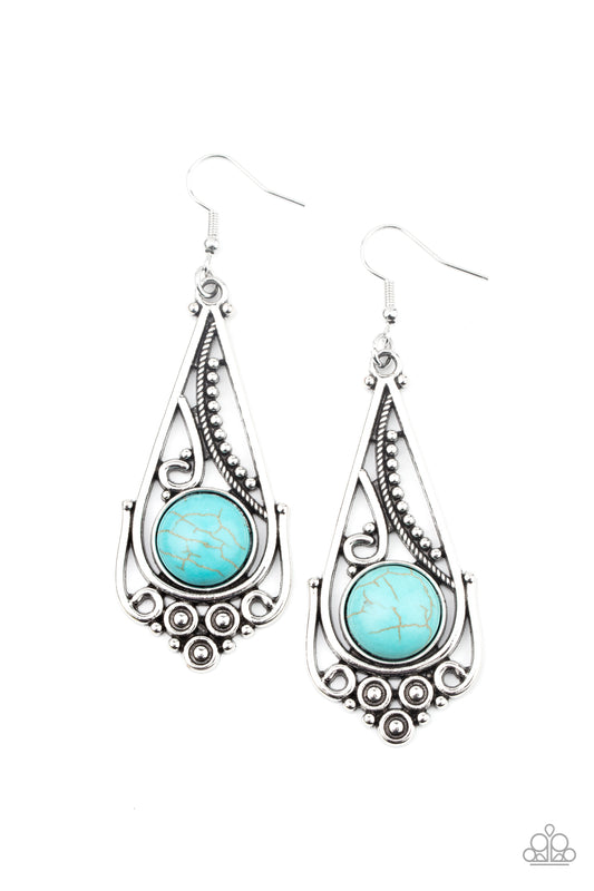 Paparazzi Canyon Climate Blue Fishhook Earrings