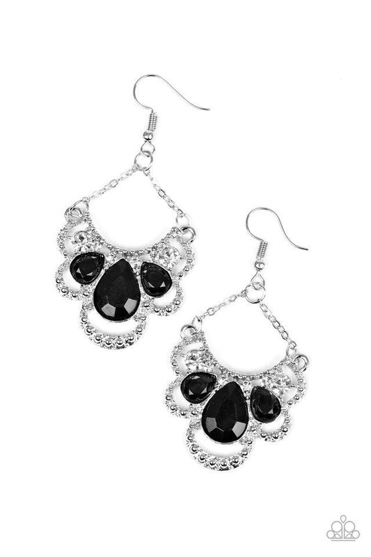 Paparazzi Caribbean Royalty Black Fishhook Earrings