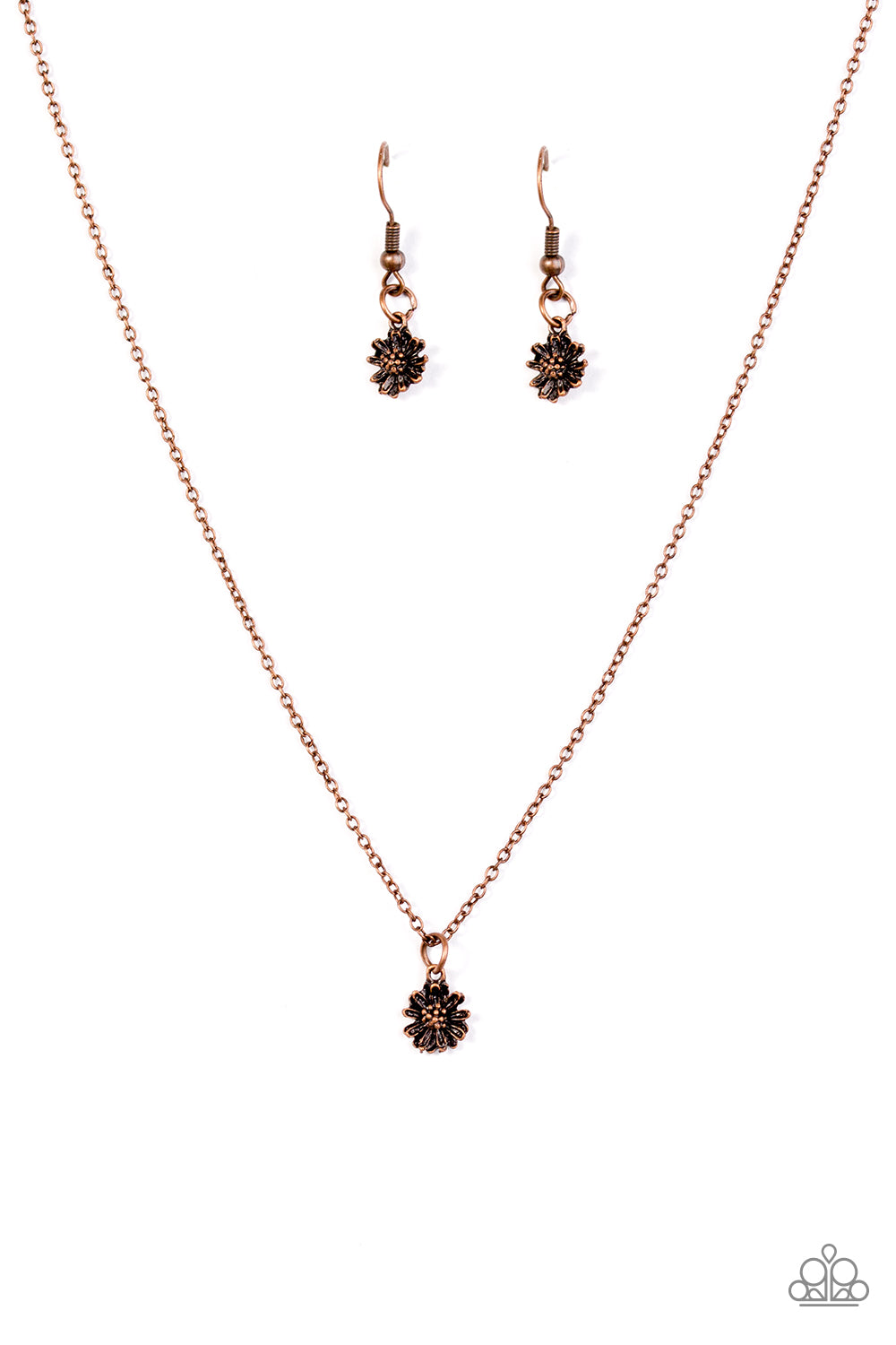 Paparazzi Carnation Coronation Copper Short Necklace