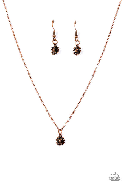 Paparazzi Carnation Coronation Copper Short Necklace