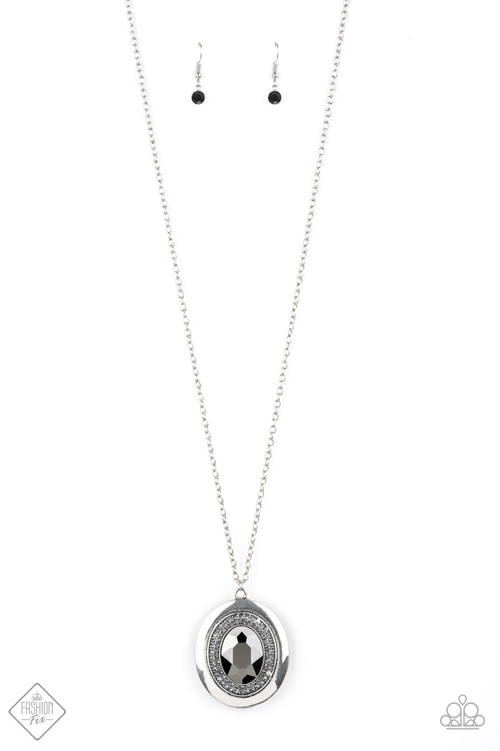 Paparazzi Castle Couture Silver Long Necklace - Fashion Fix Magnificent Musings September 2019