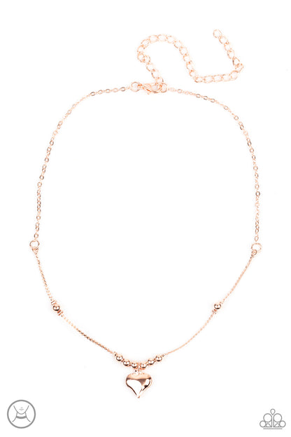 Paparazzi Casual Crush Rose Gold Choker Necklace