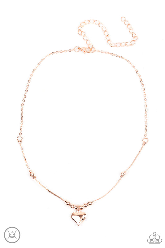 Paparazzi Casual Crush Rose Gold Choker Necklace