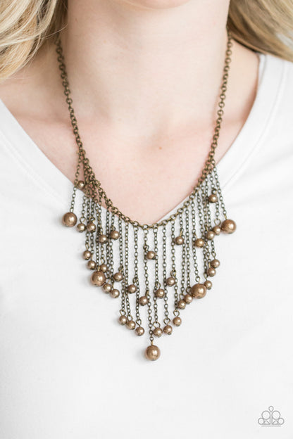 Paparazzi Catwalk Champ Brass Short Necklace