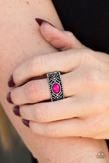 Paparazzi Cave Babe Pink Ring