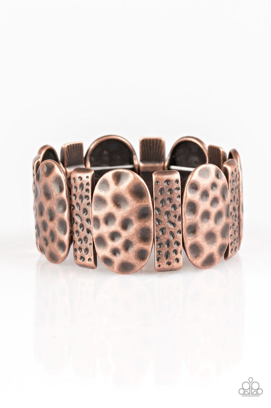 Paparazzi Cave Cache Copper Stretch Bracelet