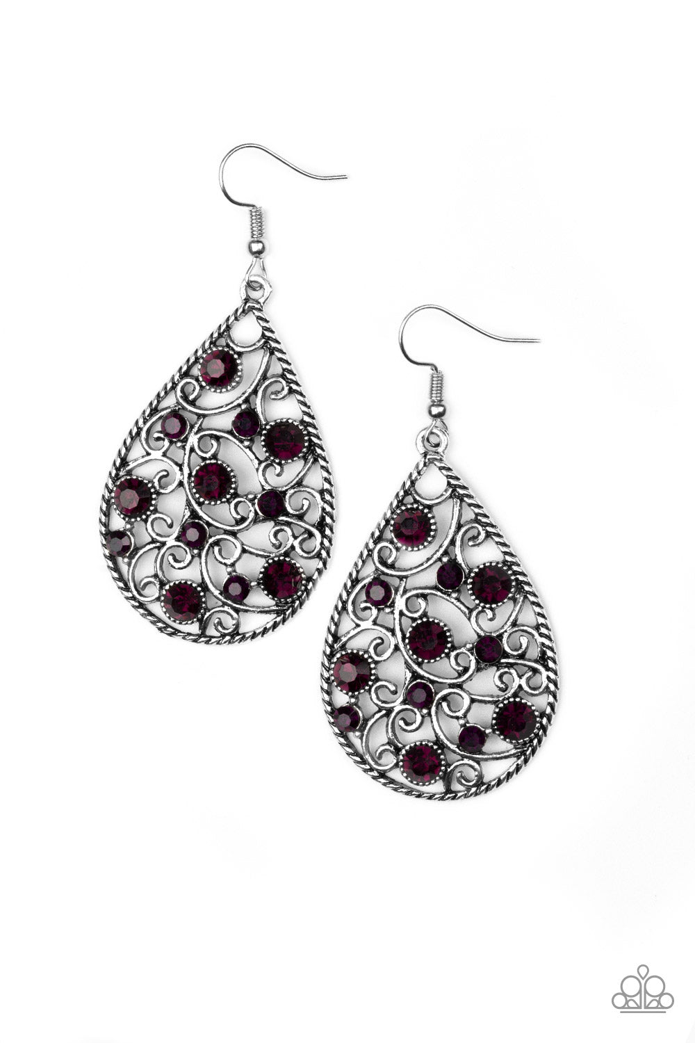 Paparazzi Certainly Courtier Purple Fishhook Earrings