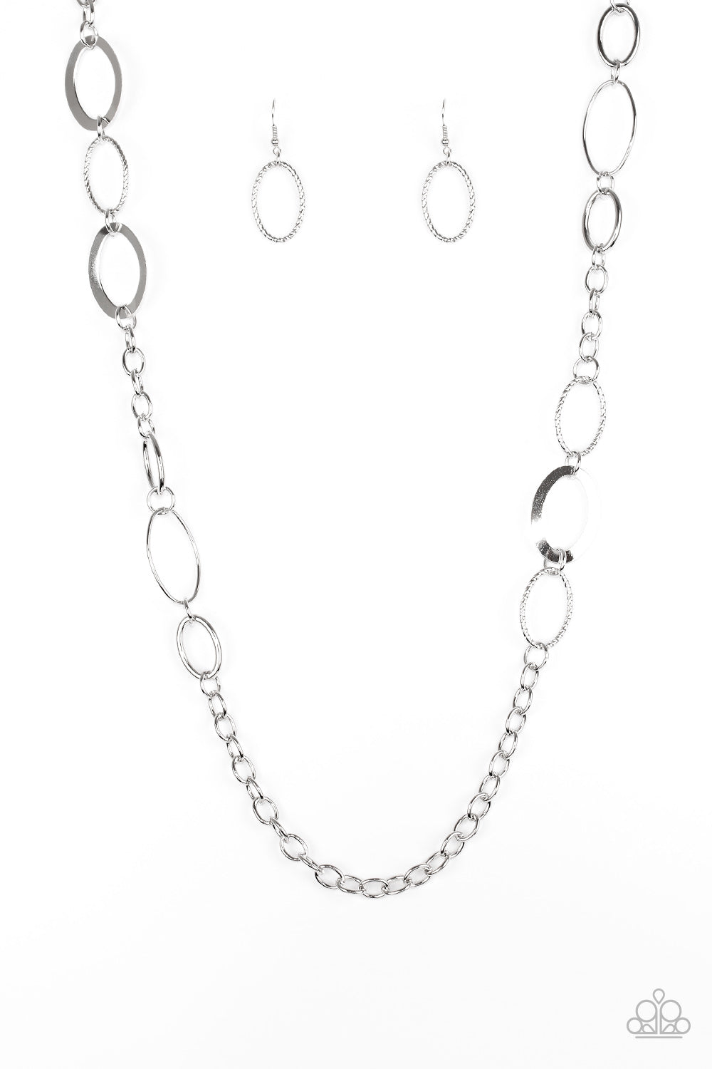 Paparazzi Chain Cadence Silver Long Necklace