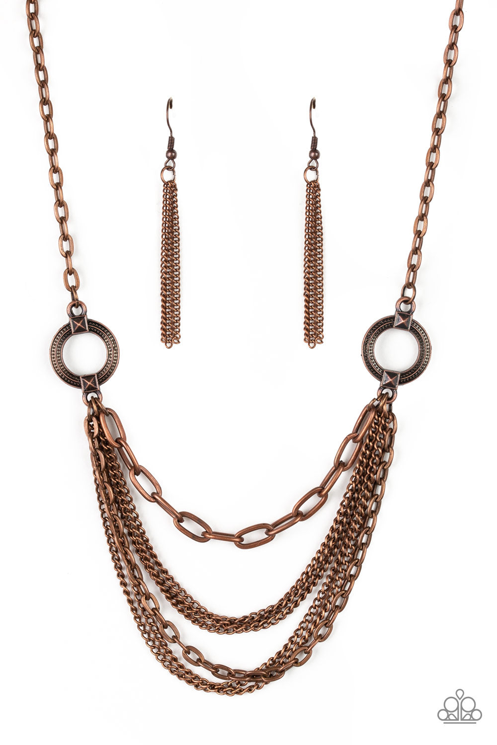 Paparazzi CHAINS of Command Copper Short Necklace