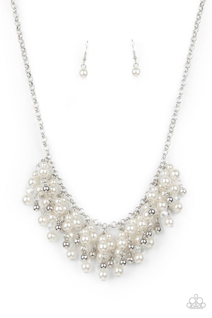 Paparazzi Champagne Dreams White Short Necklace