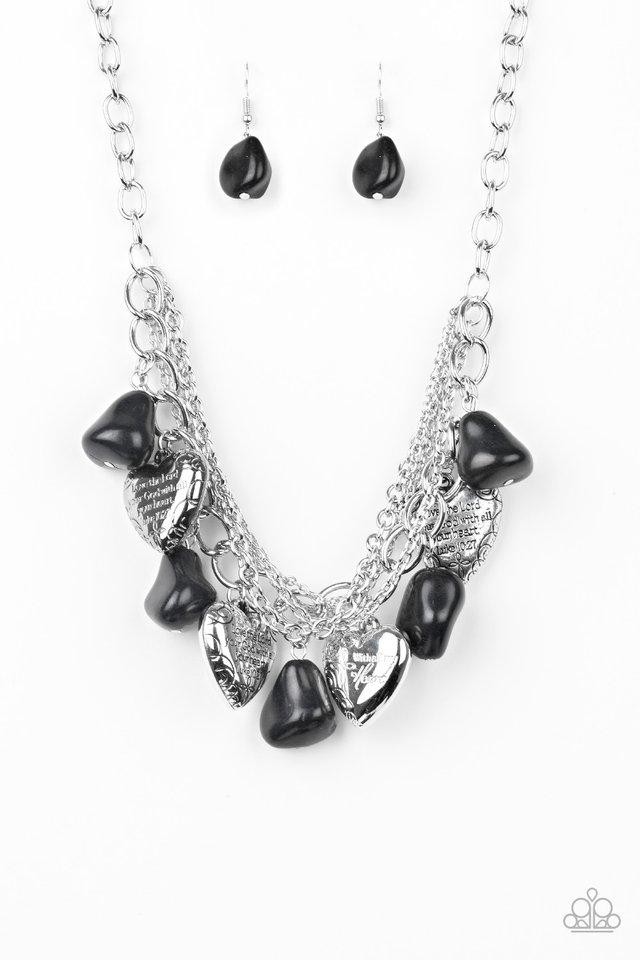 Paparazzi Change Of Heart Black Short Necklace - P2ST-BKXX-059XX