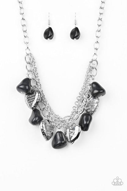 Paparazzi Change Of Heart Black Short Necklace - P2ST-BKXX-059XX