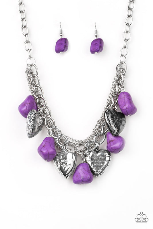 Paparazzi Change Of Heart Purple Short Necklace - P2ST-PRXX-036XX