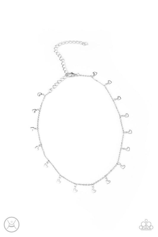 Paparazzi Charismatically Cupid Silver Choker Necklace - July 2021 Fashion Fix Exclusive