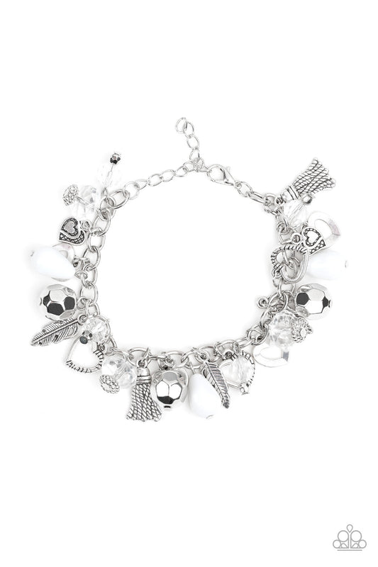 Paparazzi Charmingly Romantic White Clasp Bracelet