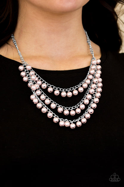 Paparazzi Chicly Classic Pink Short Necklace
