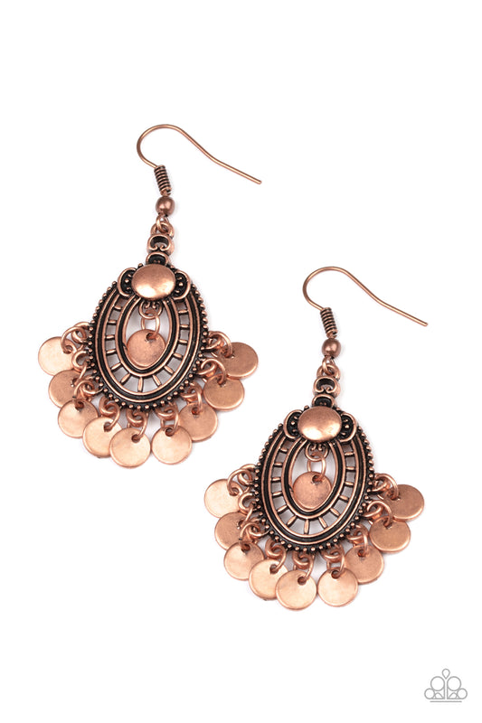 Paparazzi Chime Chic Copper Fishhook Earrings