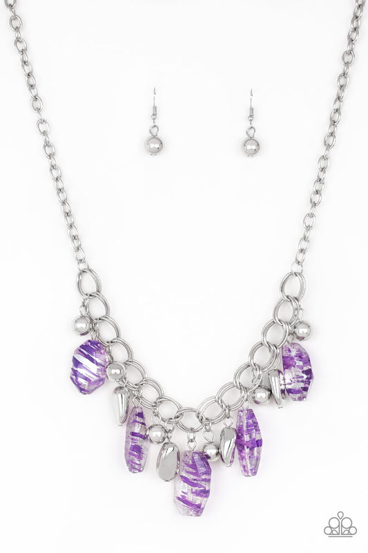 Paparazzi Chroma Drama Purple Short Necklace